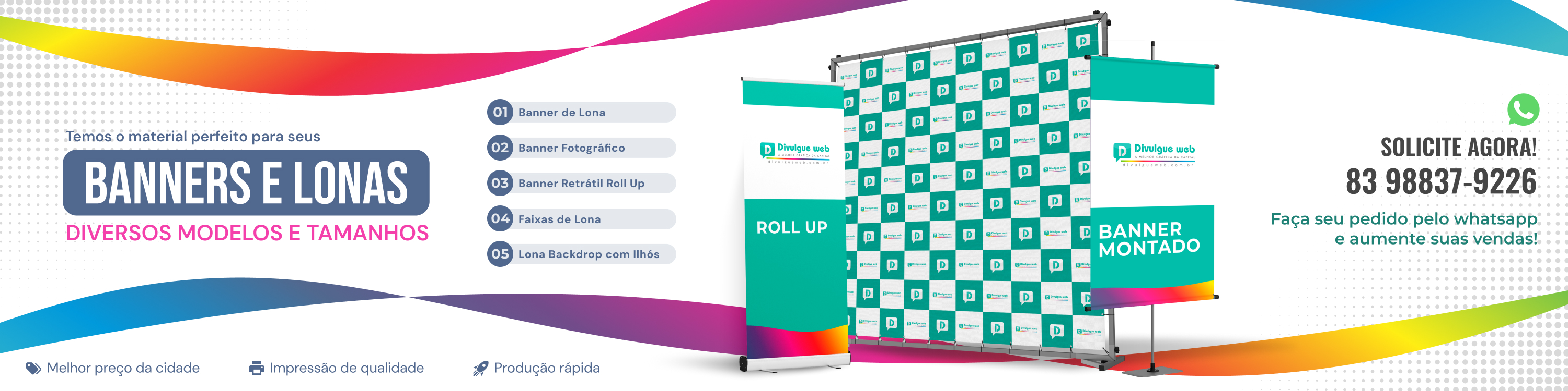 GRÁFICA DIVULGUE WEB | Fly Banner | Wind Banner | Panfletos | Cartões ...