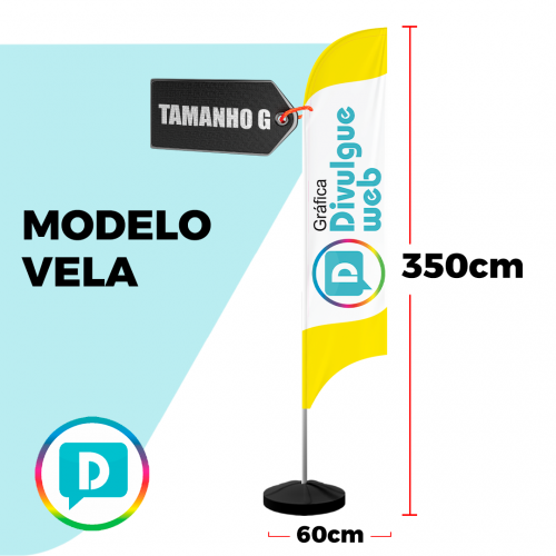 Wind Banner COMPLETO Modelo Vela (GRANDE)