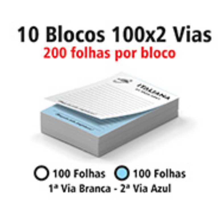 BLOCOS E TALÕES 200 FOLHAS AUTOCOPIATIVO 56g