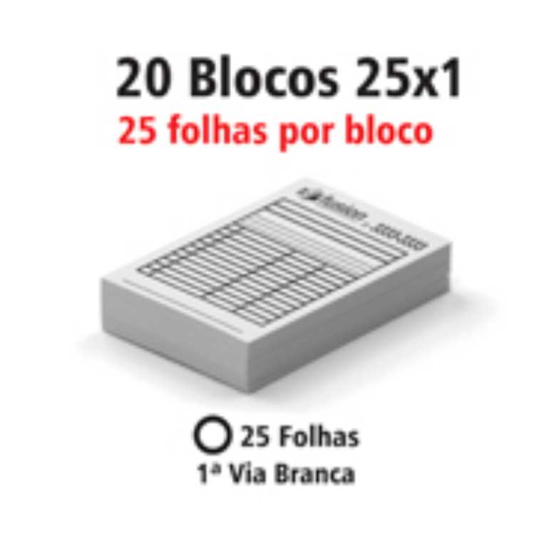 BLOCOS E TALÕES 25 FOLHAS 90g