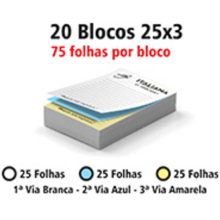 BLOCOS E TALÕES 75 FOLHAS AUTOCOPIATIVO 56g