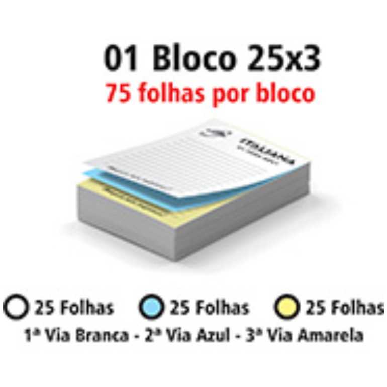 BLOCOS E TALÕES 75 FOLHAS AUTOCOPIATIVO 56g