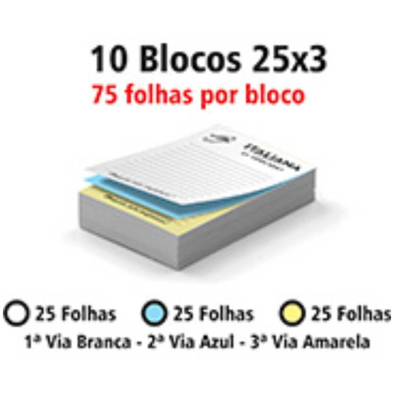 BLOCOS E TALÕES 75 FOLHAS AUTOCOPIATIVO 56g