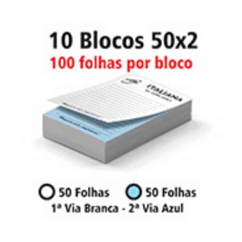 BLOCOS E TALÕES 100 FOLHAS AUTOCOPIATIVO 56g