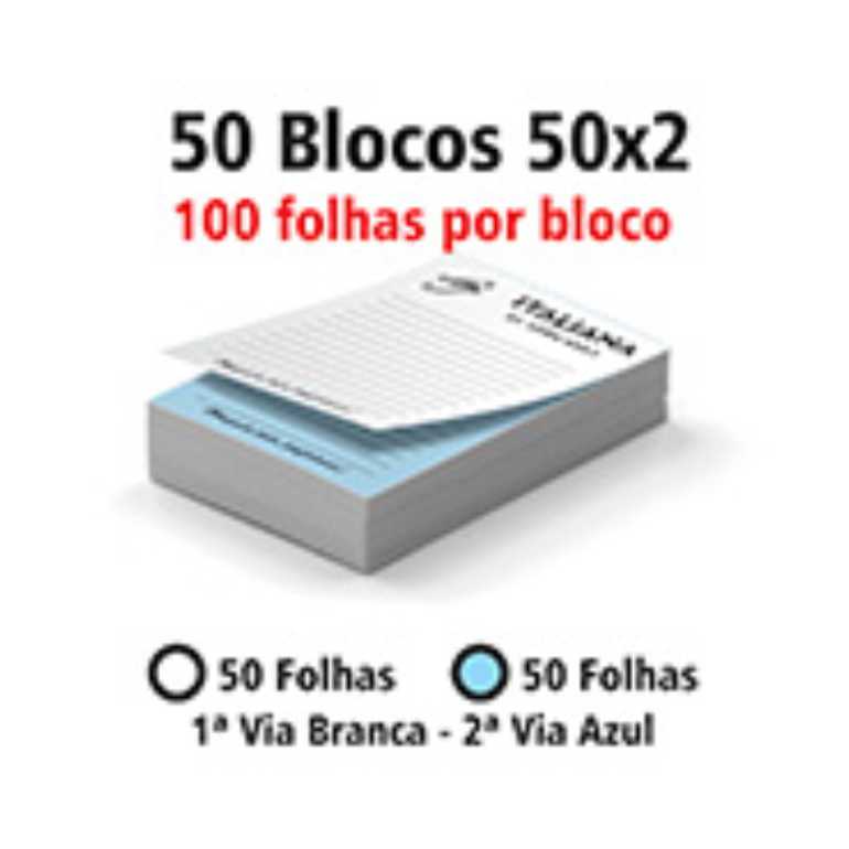 BLOCOS E TALÕES 100 FOLHAS AUTOCOPIATIVO 56g