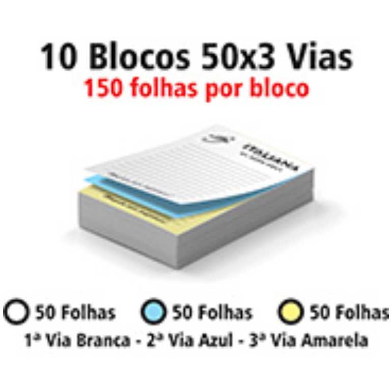 BLOCOS E TALÕES 150 FOLHAS AUTOCOPIATIVO 56g