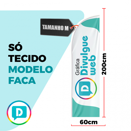 Bandeira Wind Banner Modelo Faca (MÉDIO)