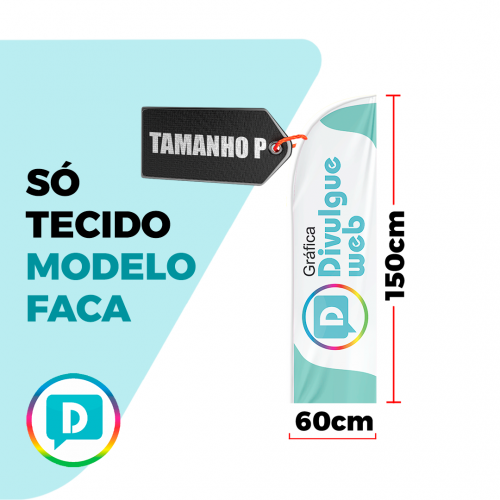 Bandeira Wind Banner Modelo Faca (PEQUENO)