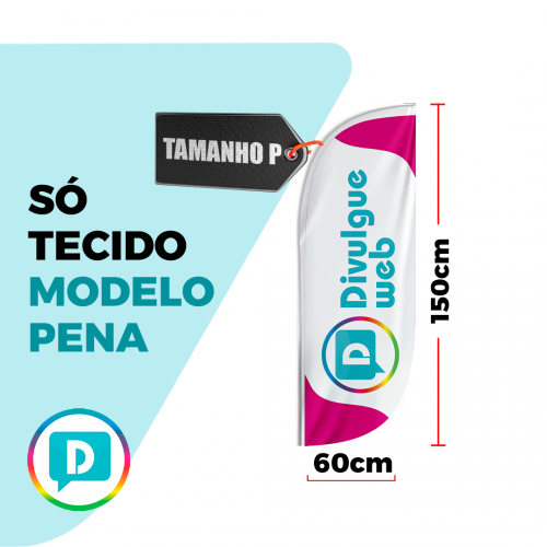 Bandeira Wind Banner Modelo Pena (PEQUENO)
