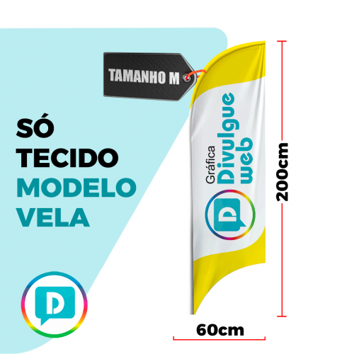 Tecido Wind Banner Modelo Vela (MÉDIO)