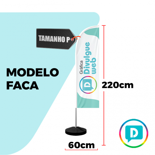 Wind Banner COMPLETO Modelo Faca (PEQUENO)