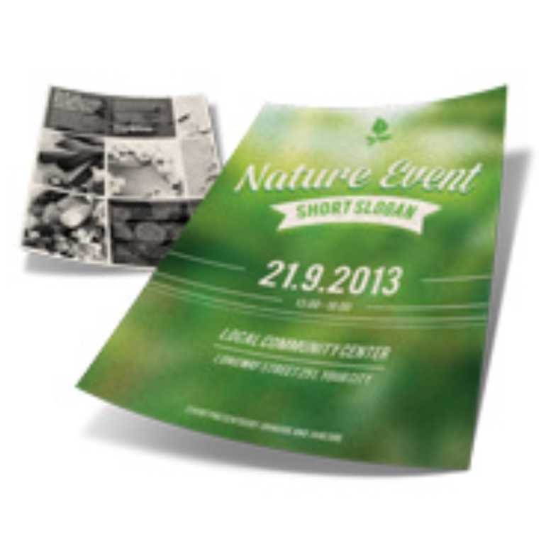 PANFLETOS E FOLDERS RECICLATO DIGITAL 90g 300X420MM 