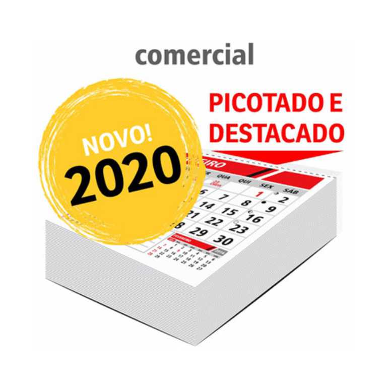 BLOCO DE CALENDÁRIO APERGAMINHADO 56g COMERCIAL 200X200MM 
