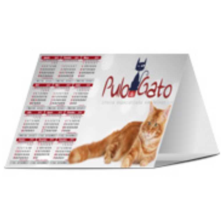 CALENDÁRIO DE MESA BÁSICO COUCHÊ BRILHO 250g VERNIZ UV TOTAL FR 