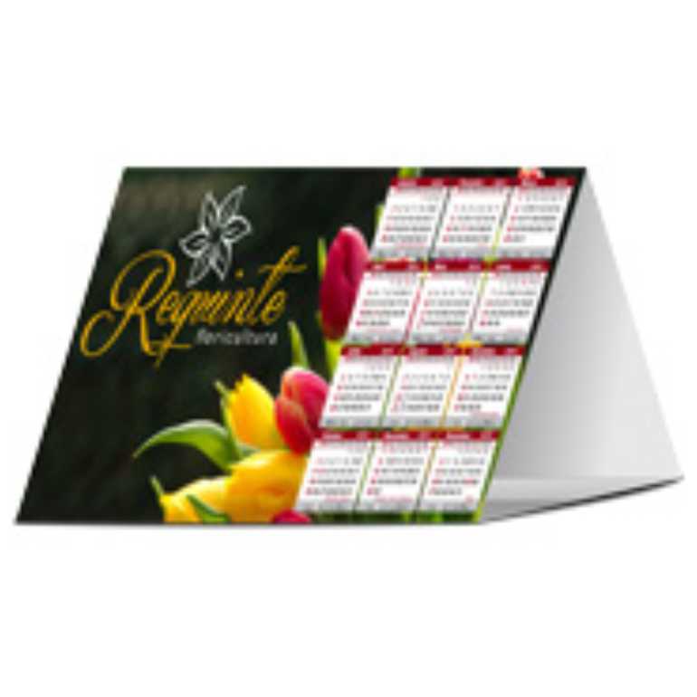 CALENDÁRIO DE MESA BÁSICO COUCHÊ LAM. FOSCO E V.L. FRENTE 300g