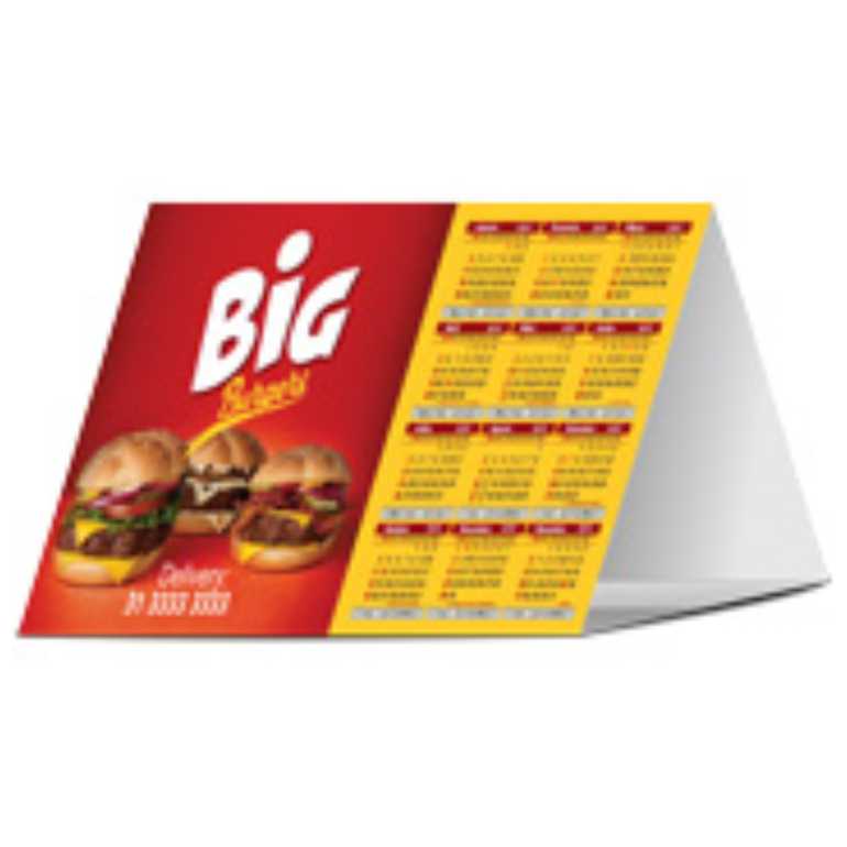 CALENDÁRIO DE MESA BÁSICO COUCHÊ BRILHO 300g VERNIZ UV TOTAL FR 