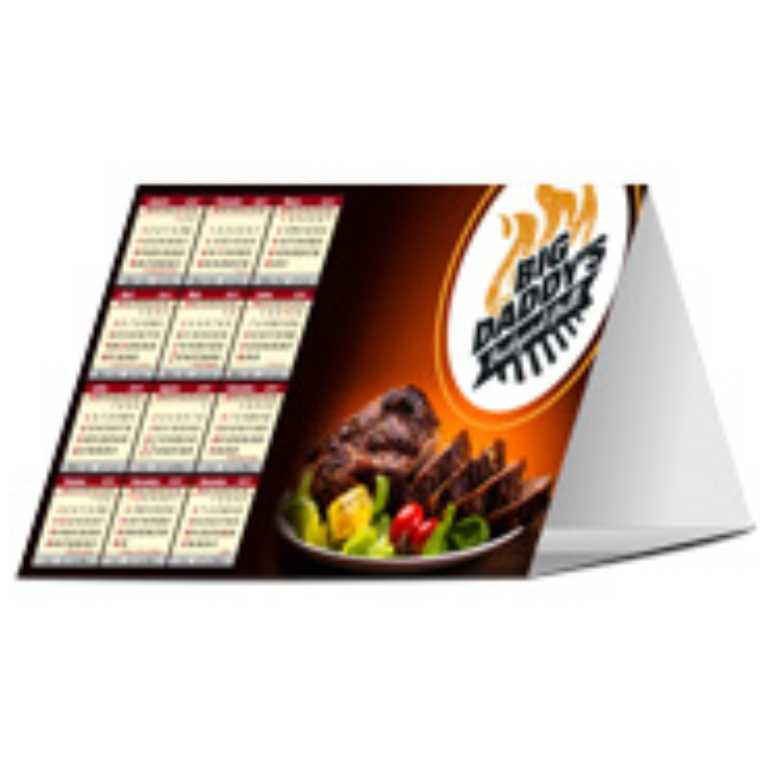 CALENDÁRIO DE MESA BÁSICO COUCHÊ BRILHO 300g VERNIZ UV TOTAL FR 