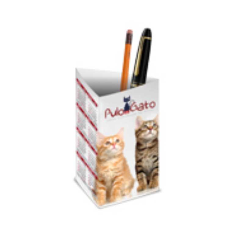 CALENDÁRIO DE MESA PORTA CANETA COUCHÊ BRILHO 250g VERNIZ UV TOTAL FR 