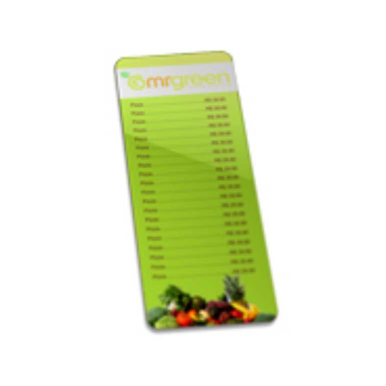 CARDÁPIO PLASTICO COMPACTO 105X300MM 