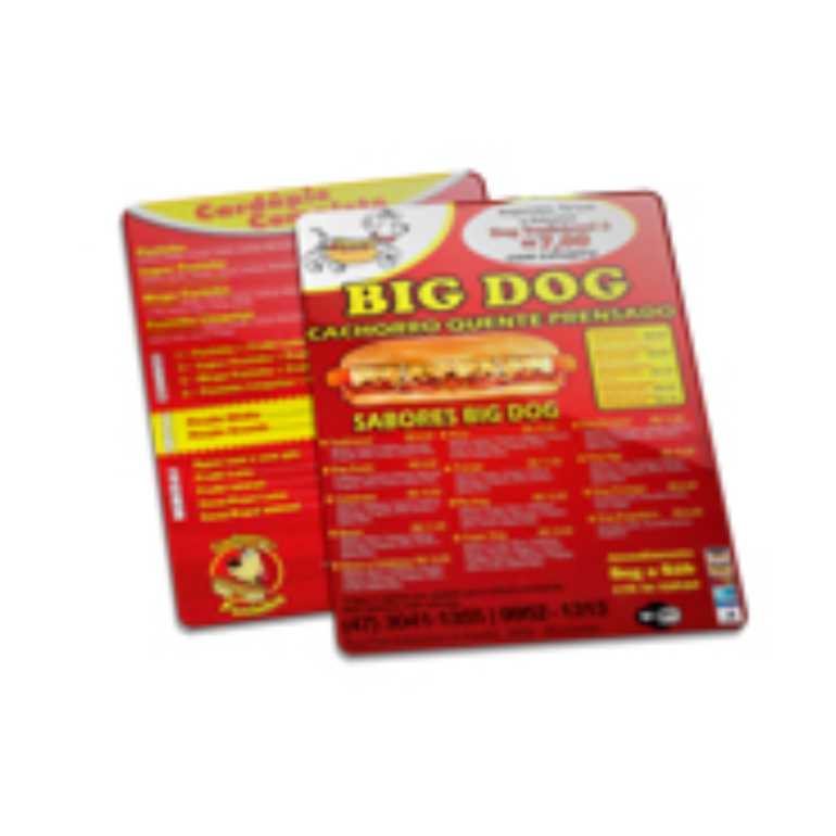 CARDÁPIO PLASTICO COMPACTO 150X210MM 