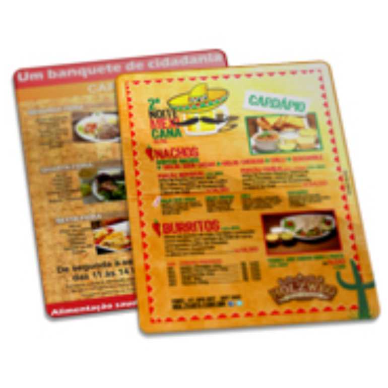 CARDÁPIO PLASTICO COMPACTO 300X420MM 