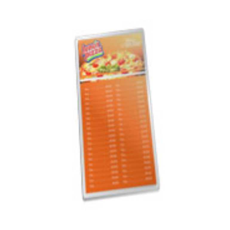 CARDÁPIO COUCHÊ PLAST. RIGIDA 105X300MM 