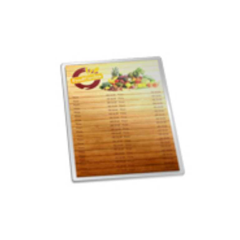 CARDÁPIO COUCHÊ PLAST. RIGIDA 150X210MM 
