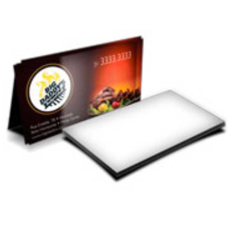 CARTÕES DE VISITA COUCHÊ 300g VERNIZ UV TOTAL FRENTE 