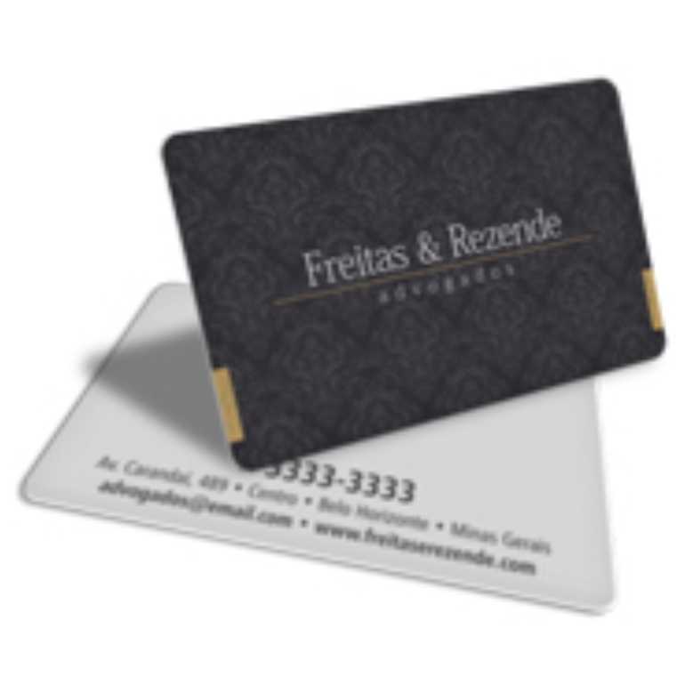CARTÕES DE VISITA PVC CRISTAL 