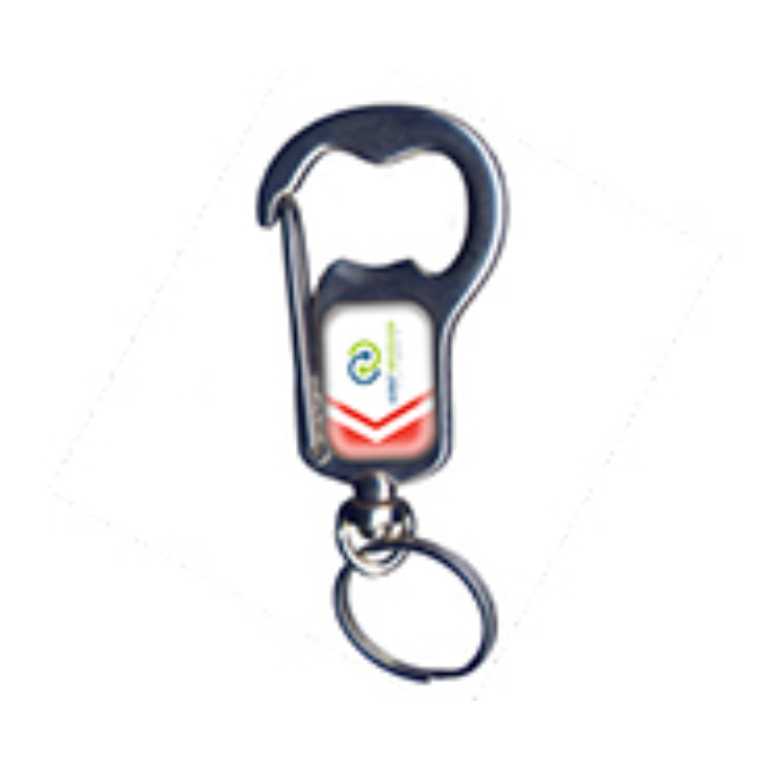 CHAVEIRO METAL RESINADO MOSQUETAO ABRIDOR 