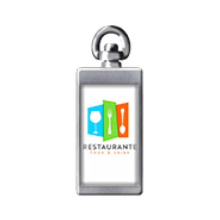CHAVEIRO METAL RESINADO PLAQUINHA RETANGULAR 