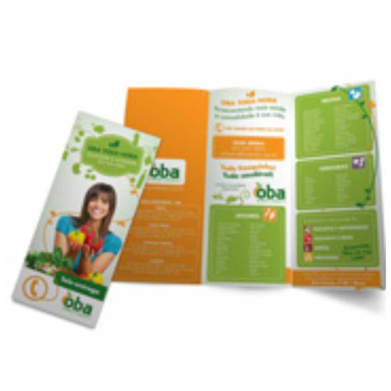 FOLDERS E MALA DIRETA COUCHÊ BRILHO 150g 2 DOBRAS