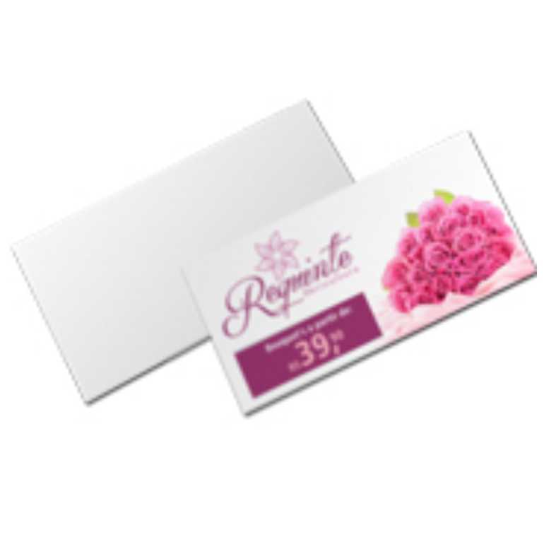 MINI CARTÕES COUCHÊ BRILHO 250g VERNIZ UV TOTAL F